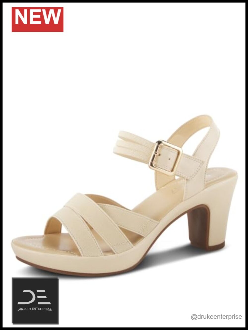 Women's Neesa-Stretch Slingback Sandal Platform Heel Buckle